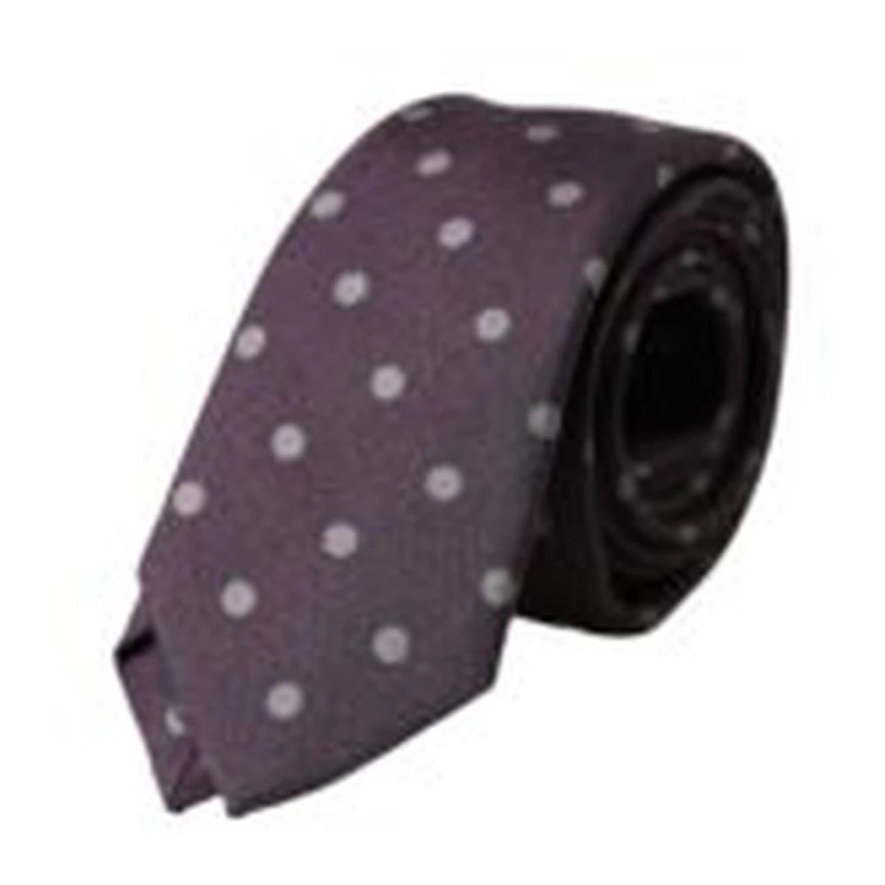 Dolce & Gabbana Paarse polka dot zijden stropdas Purple Heren