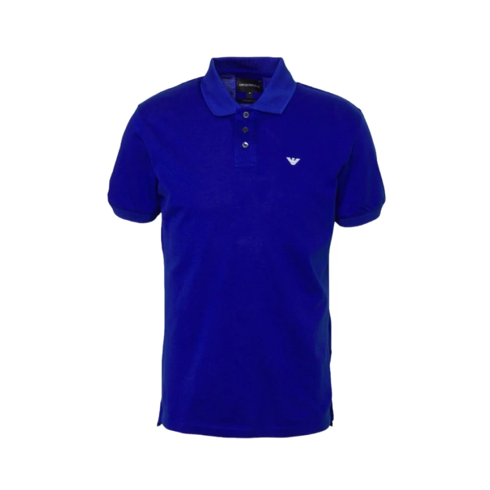 Emporio Armani Korte Mouw Polo Shirt Blue Heren