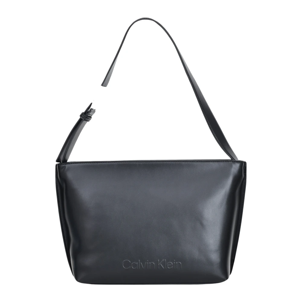 Calvin Klein Zwarte Shopper Tas met Elegante Details Black Dames