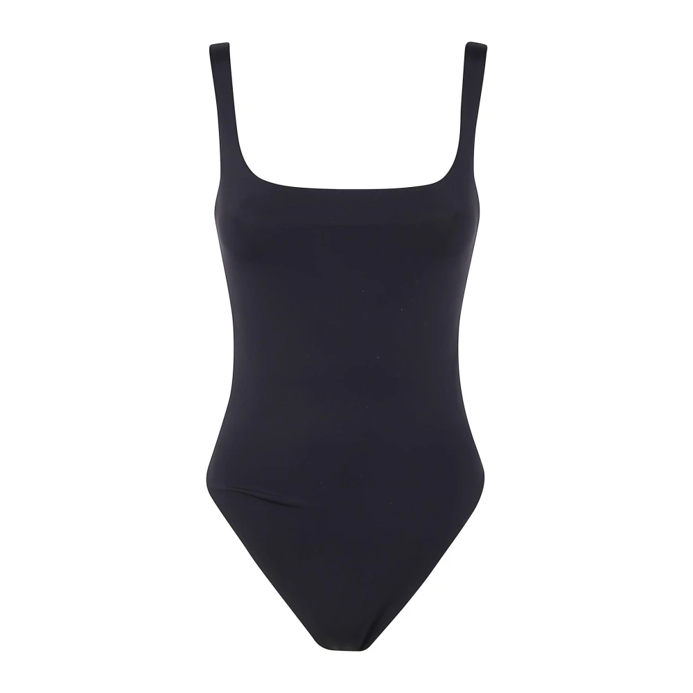 Entire Studios Donna Nero Costume Da Bagno Intero Con Scollo Quadrato
