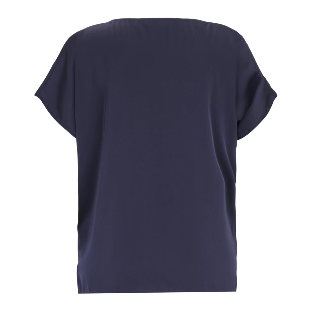 Vera Mont Satin V-hals Blouse Blue Dames