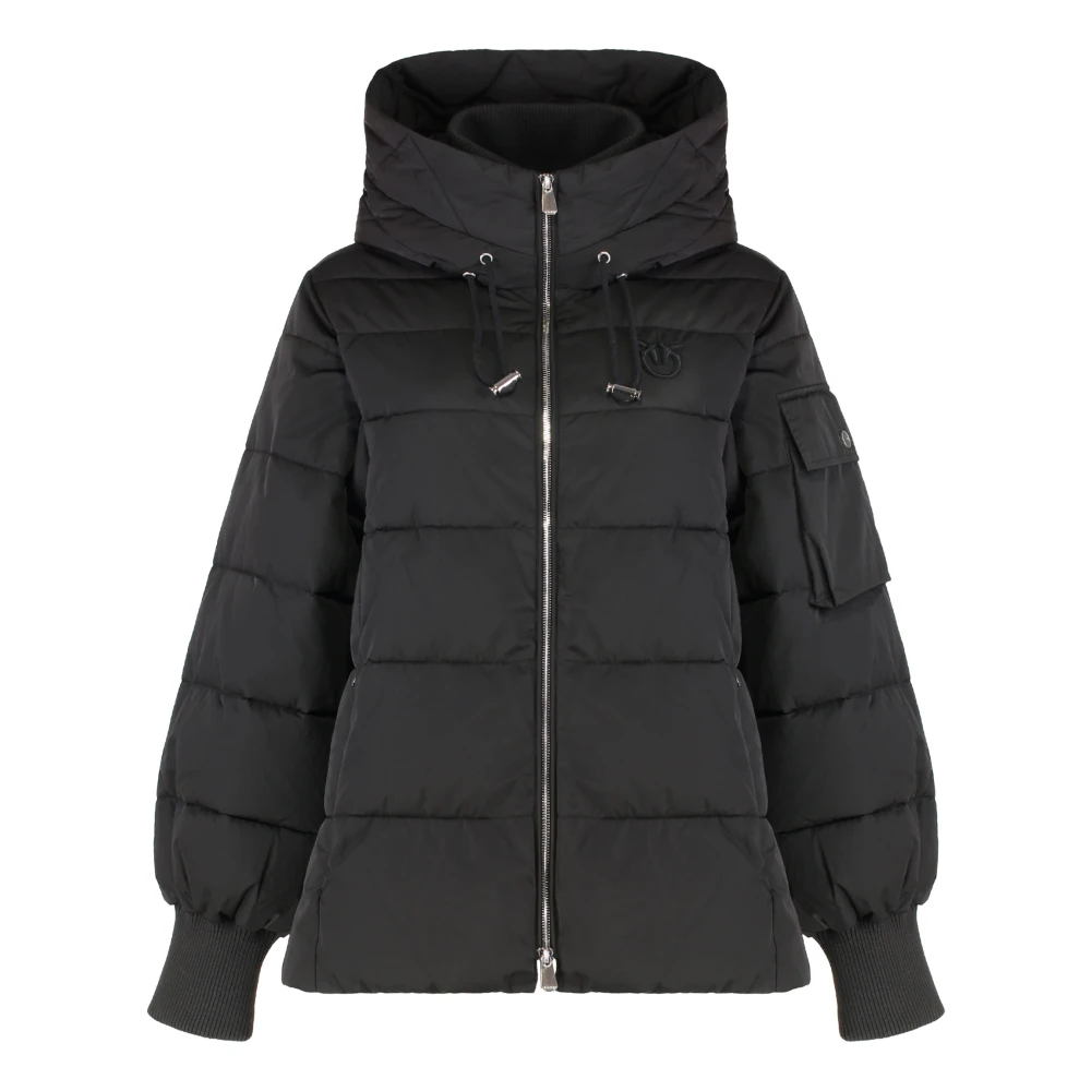 Pinko Women's Black Crusca Hooded Short Down Jacket - Winter Jackets - M - Jackets