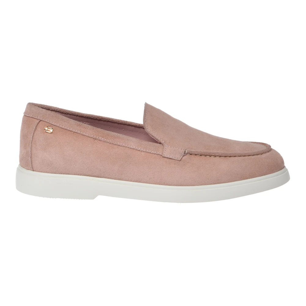 Baldinini Women's Pink Suede Slip-On - Loafers - 7 Uk - Shoes