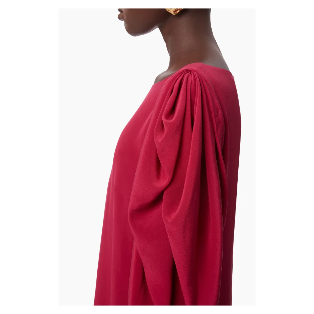 Nina Ricci Roze Gerimpelde Mouw Mini Jurk Red Dames