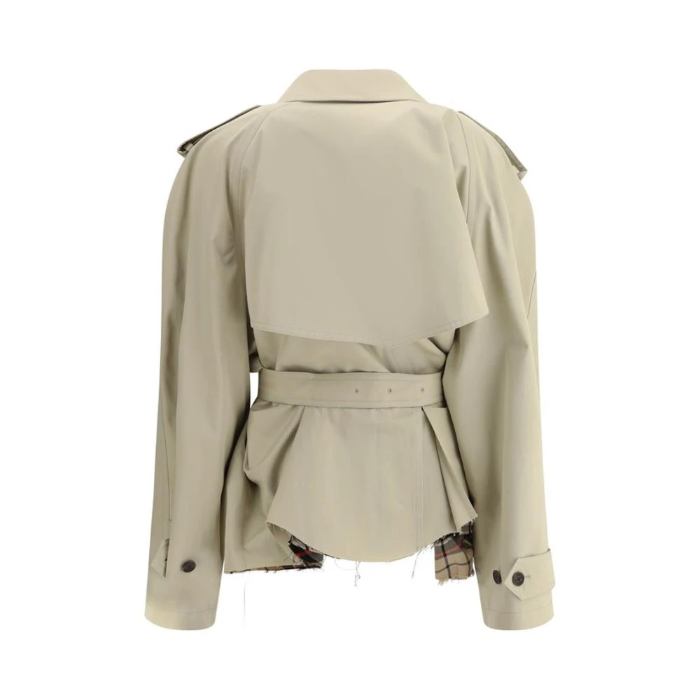 Balenciaga Moderne Trenchcoat Stijl Beige Dames