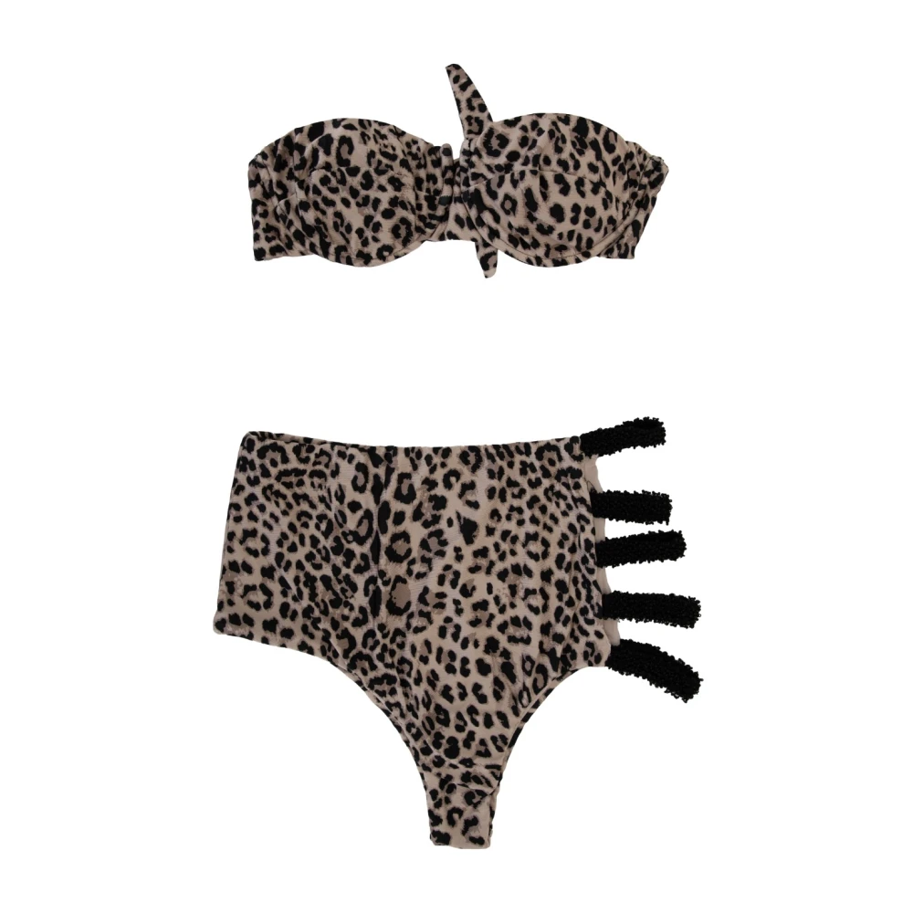 Me-Fui Women's Multicolor Bikinis, M, Animal Print Bikini Set
