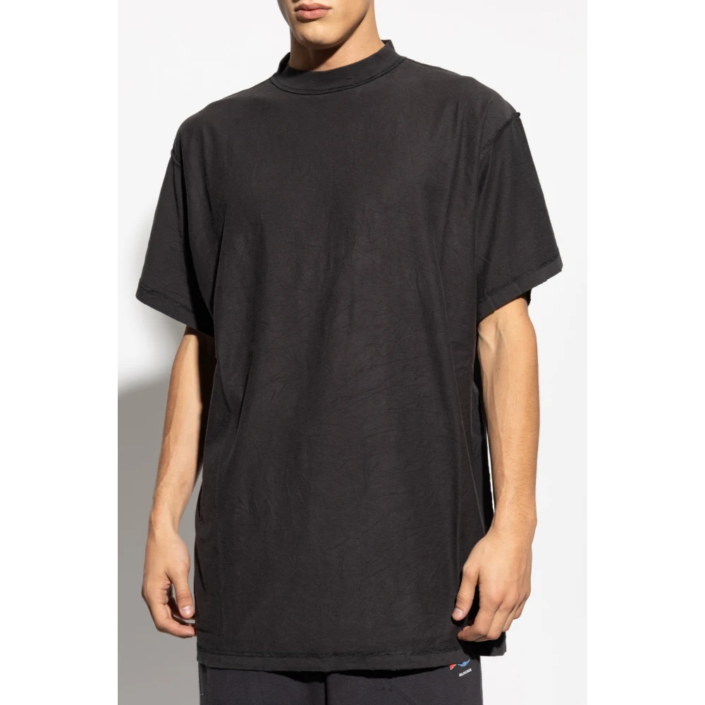 Balenciaga T-shirt met Vintage Effect Black Heren