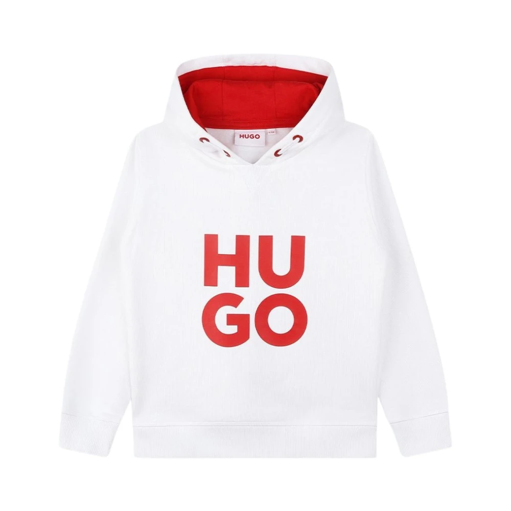 Hugo Boss Sweatshirt med Maxi Logo White, Pojke