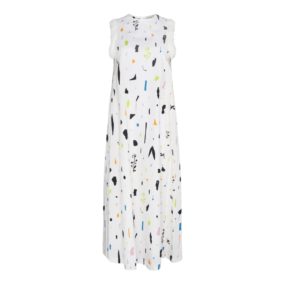 Alysi Midi Jurk met Multicolor Patroon Multicolor Dames