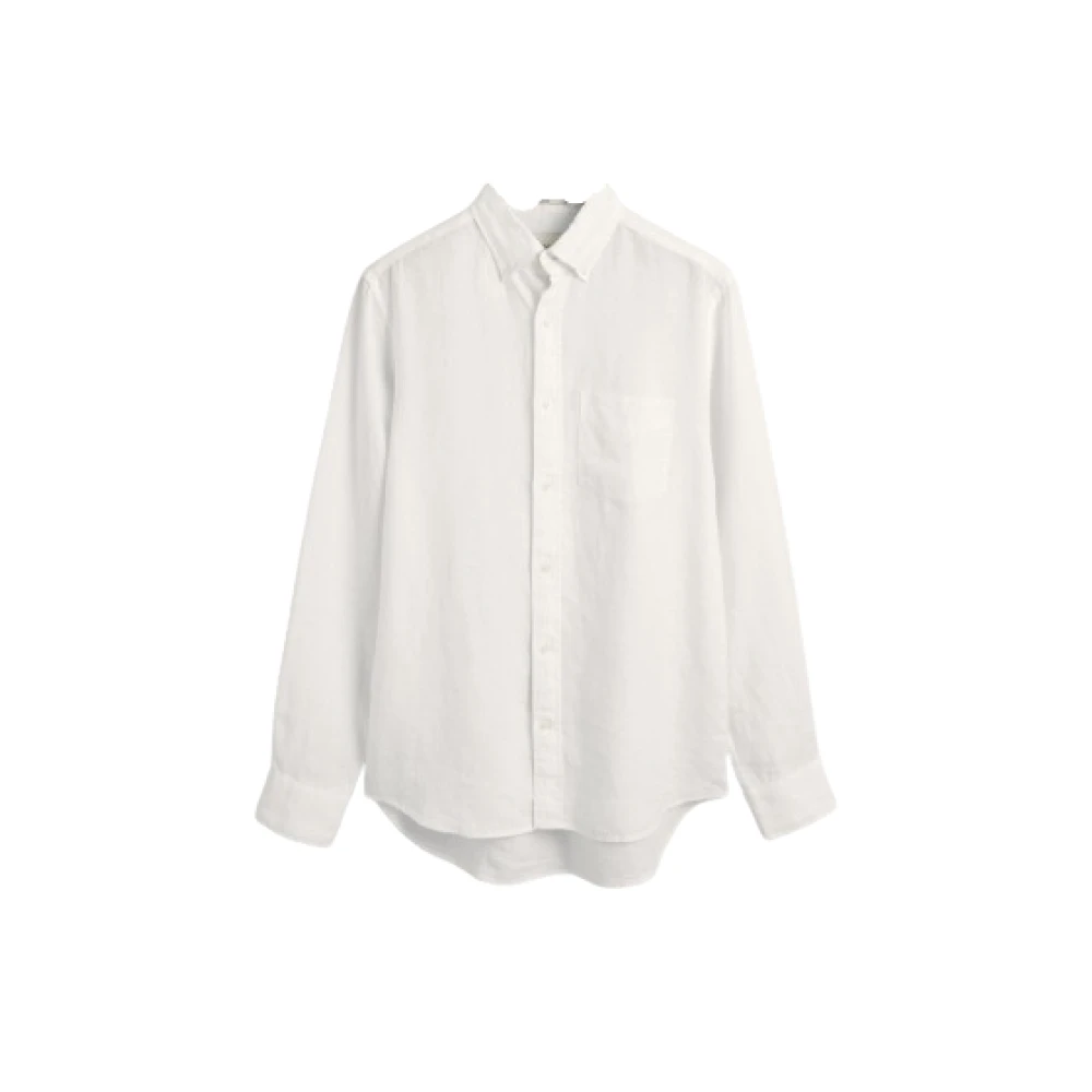 Gant Casual Wit Overhemd met Lange Mouwen White Heren