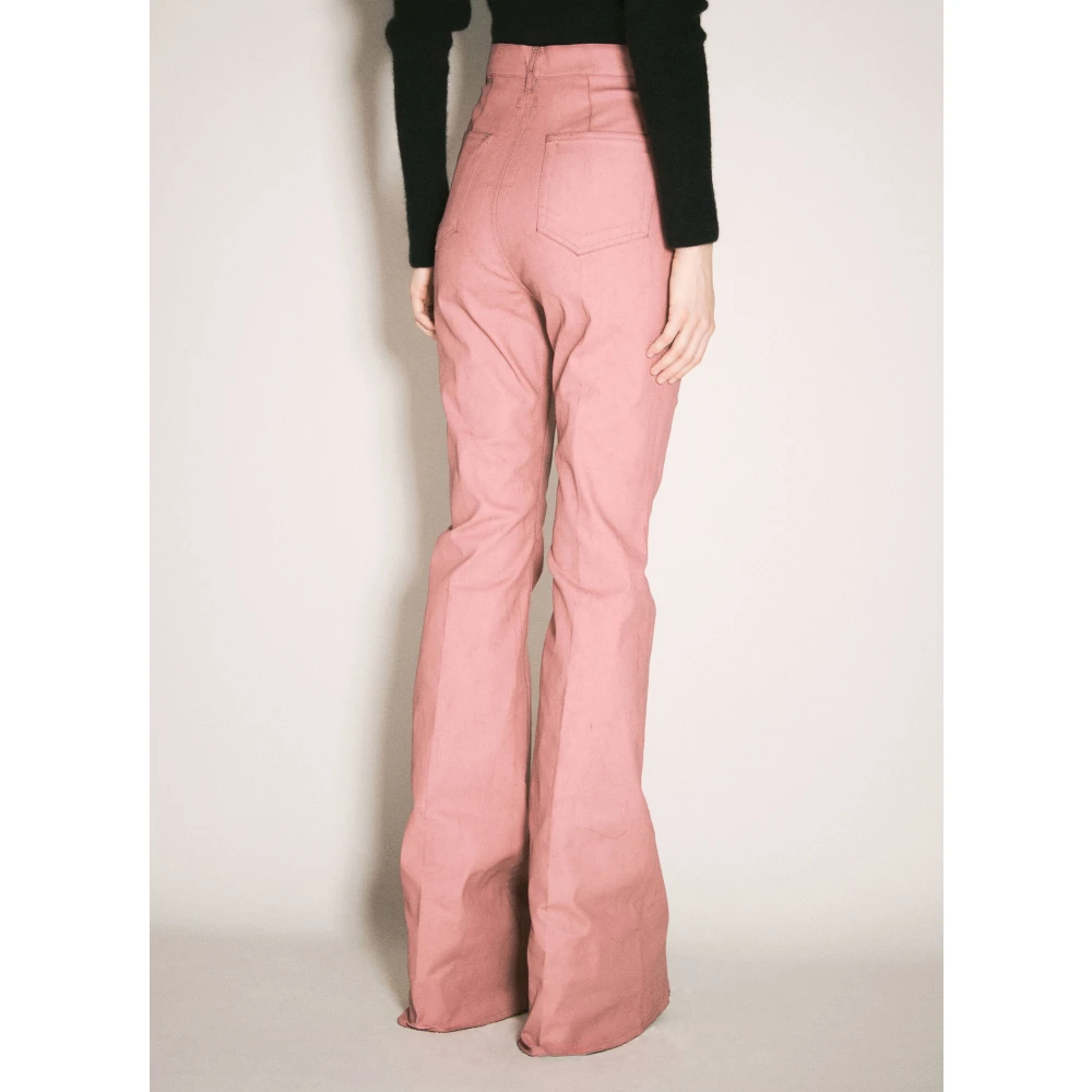 Rick Owens Coated Finish Bolan Broek Pink Dames