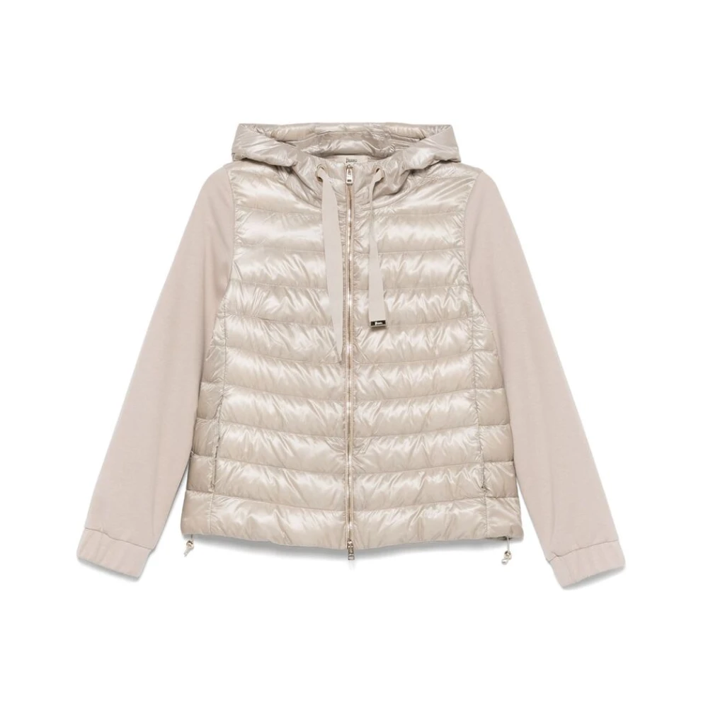 Herno Beige Capuchonrits Jas met Koord Beige Dames