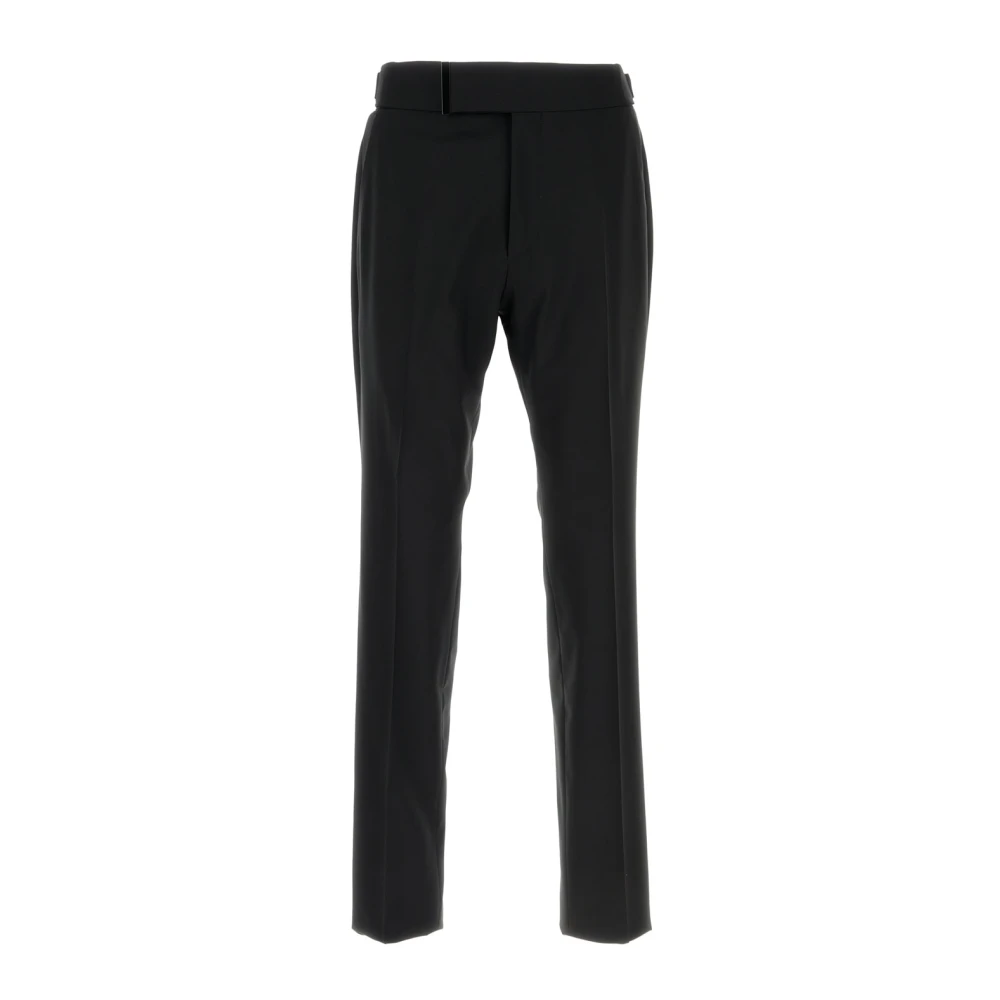 Tom Ford Glad geweven Atticus broek Black Heren