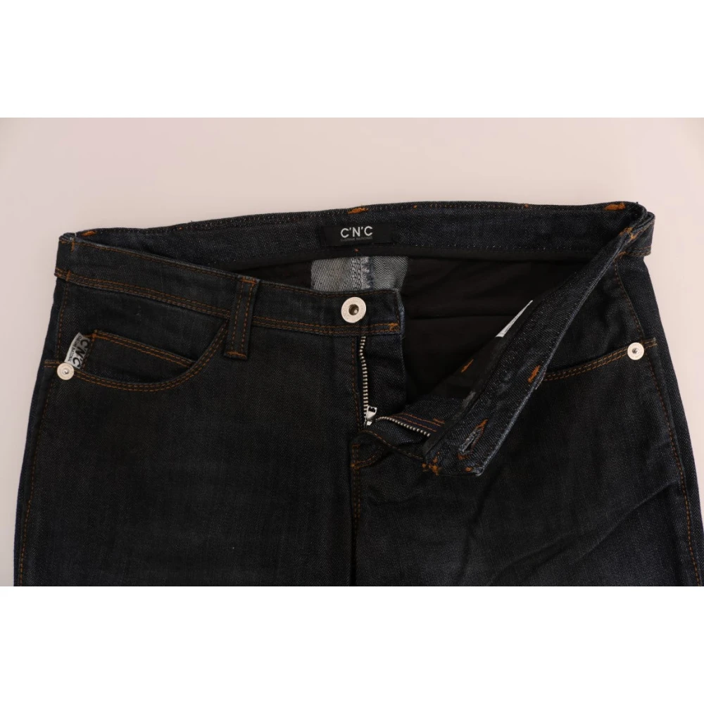 Costume National Slim Fit Donkerblauwe Jeans Blue Dames