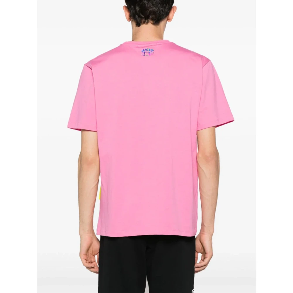 Barrow Stijlvol T-shirt van jersey met gezichtsmotief Pink Heren