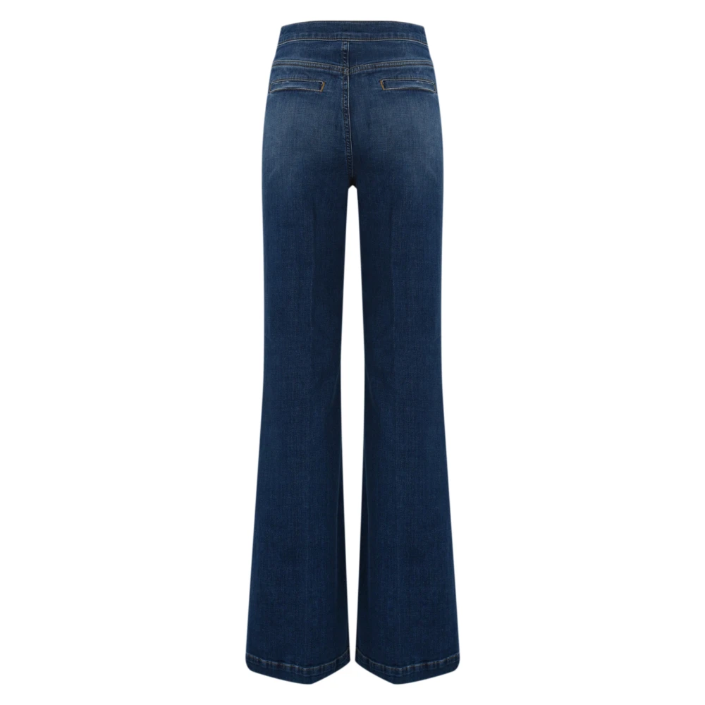 Twinset Denim Wide Leg Broek Blue Dames