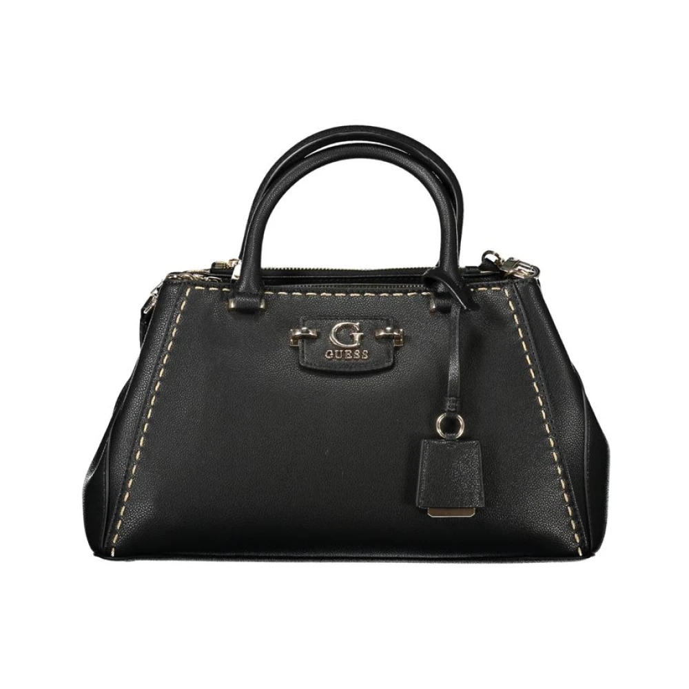 Guess Women's Black Polyethylene Handbag Ribbon Bag