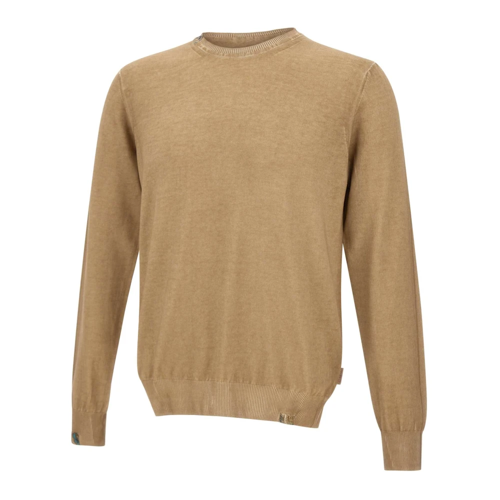 BOB Heren Katoenen Trui Walnoot Kleur Brown Heren