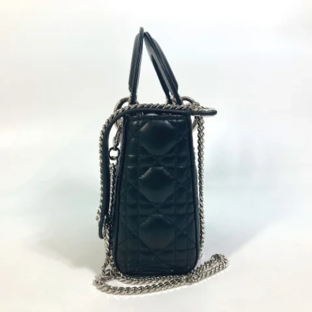 Dior Vintage Pre-owned Leather dior-bags Black Dames