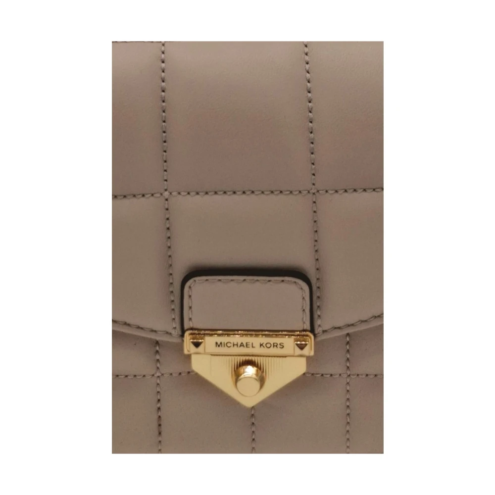 Michael Kors Schoudertas Soho met gouden ketting Beige Dames