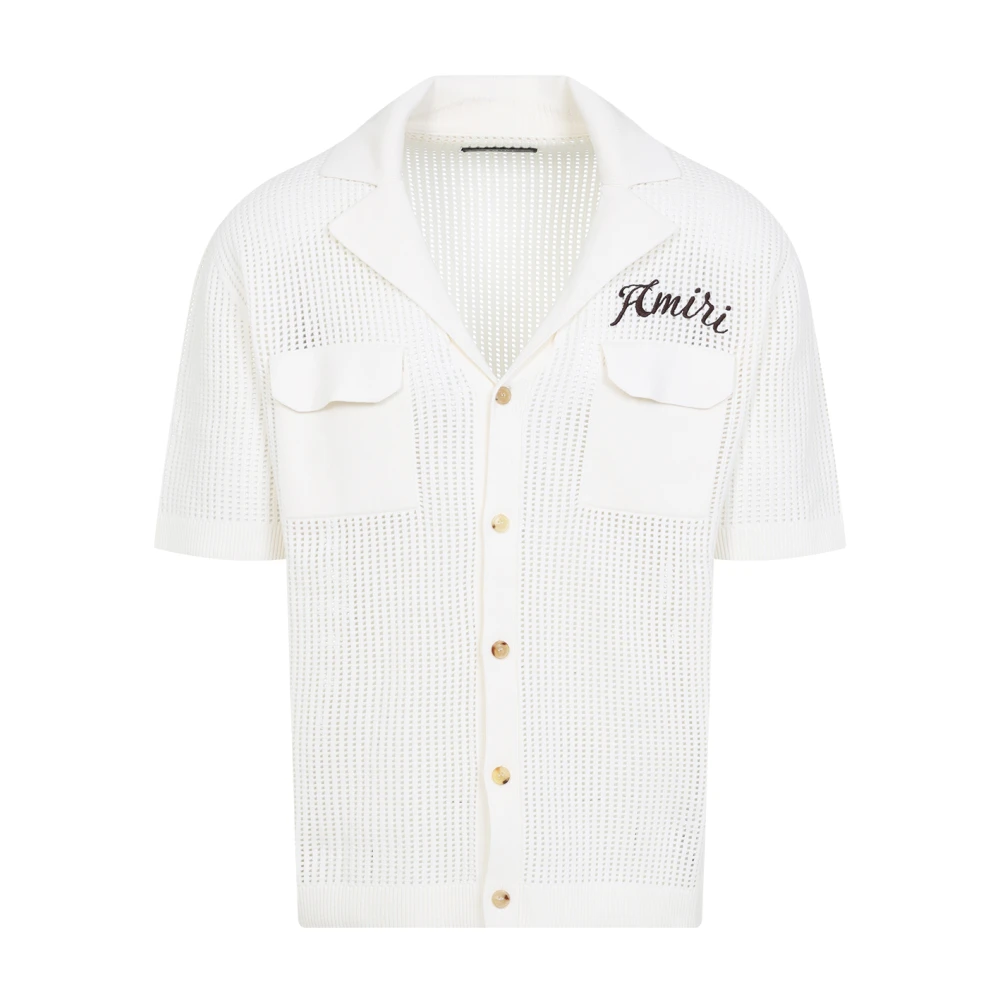 Amiri Mesh Polo Shirt Beige Heren