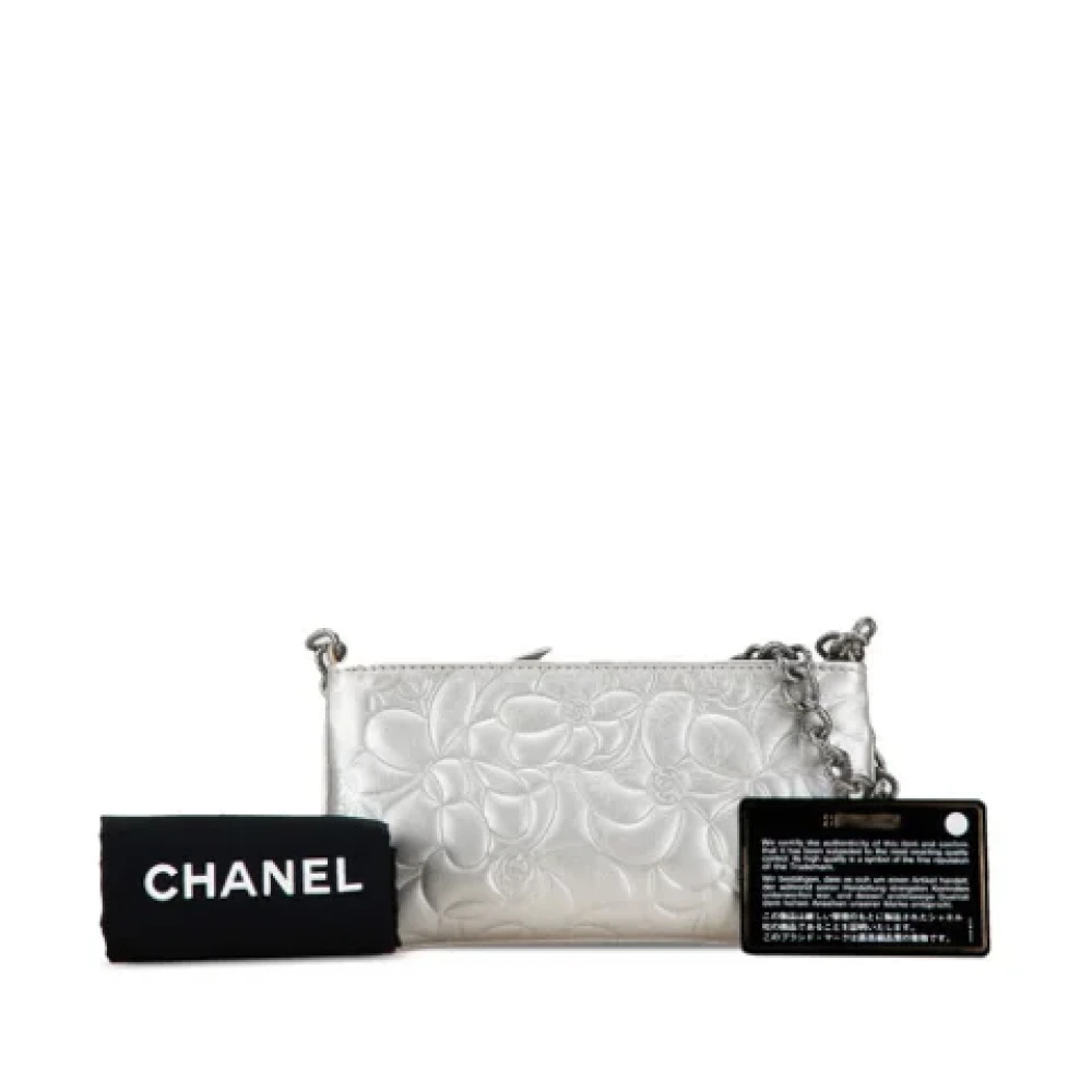 Chanel Vintage Pre-owned Leather handbags Gray Dames