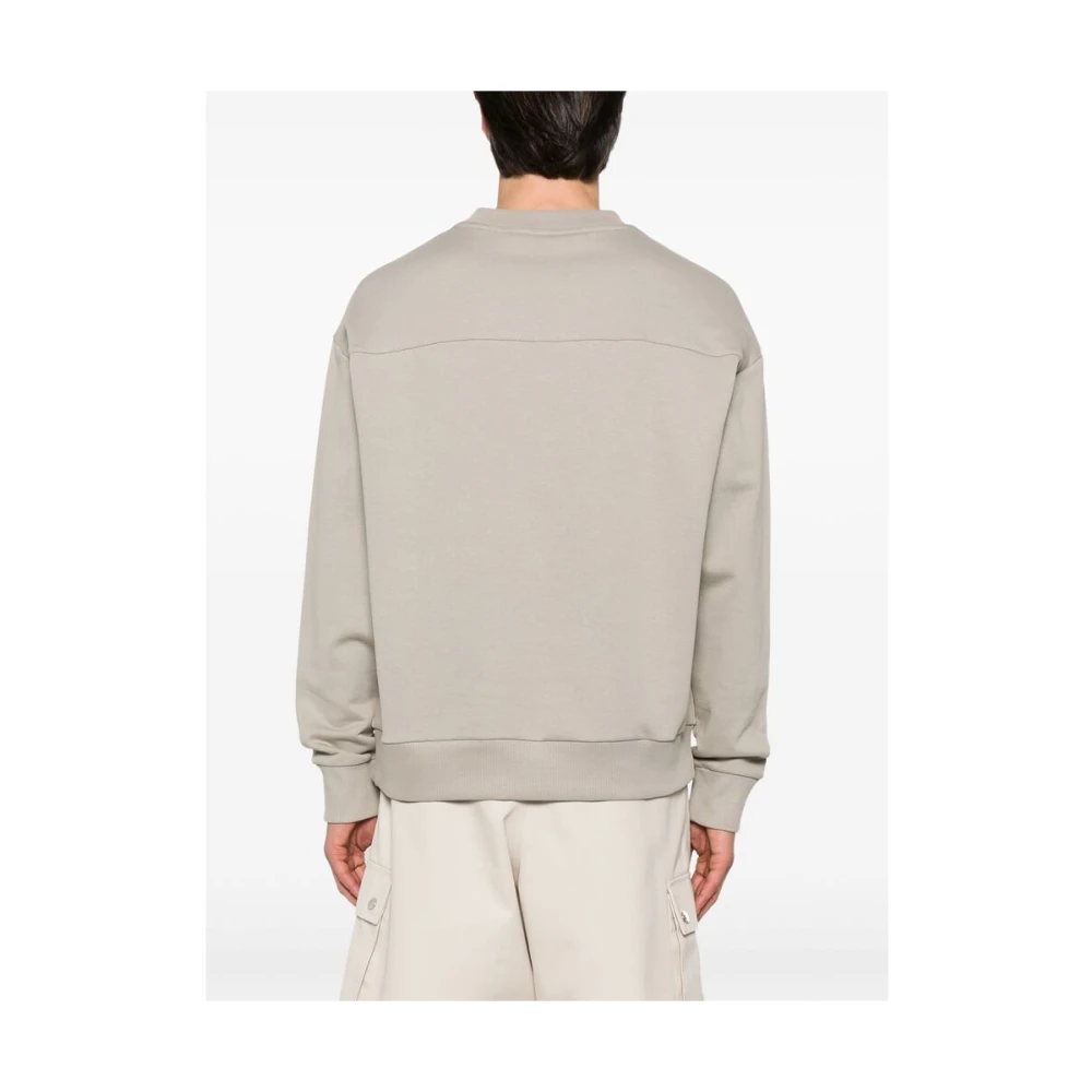 Calvin Klein Zandbruin Geborduurd Logo Sweatshirt Brown Heren