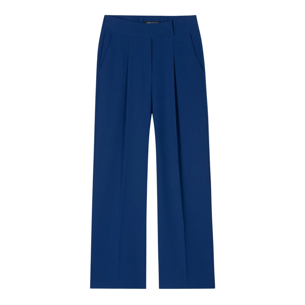 Luisa Cerano Women's Blue Elegant Wideleg Pants