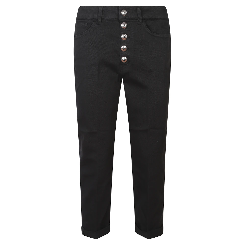 Dondup Women's Black Straight Fit Jeans, W27, Straight Jeans