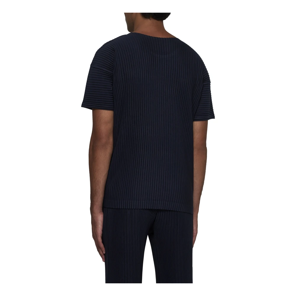 Issey Miyake Blauwe T-shirts en Polos Blue Heren