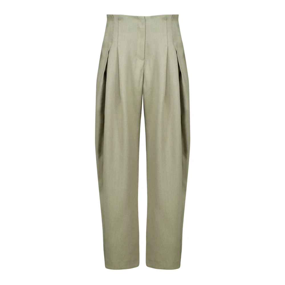 Iro Green Sonja Wide Trousers - Female - Tapered Trousers - S - Trousers