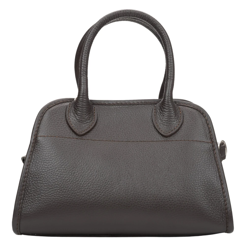 Estro Donkerbruine Satchel Handtas voor Dames gemaakt van Premium Italiaans Echt Leer Brown Dames