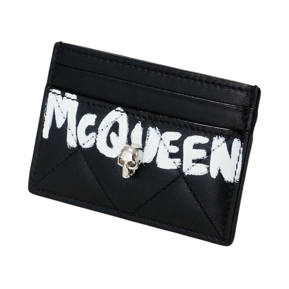 Alexander Mcqueen Women's Black Wallets & Cardholders, One Size, Skull Card Holder