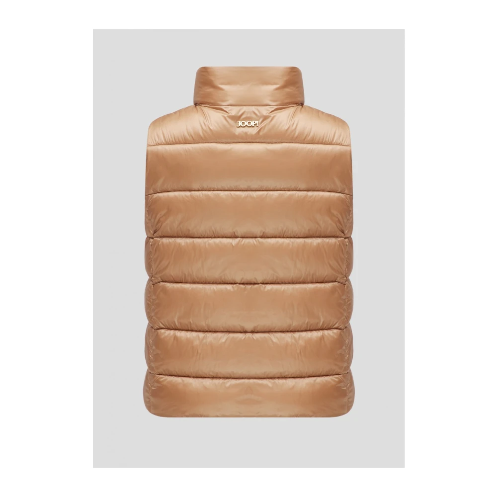 Joop! Gewatteerde hoge hals damesvest Beige Dames