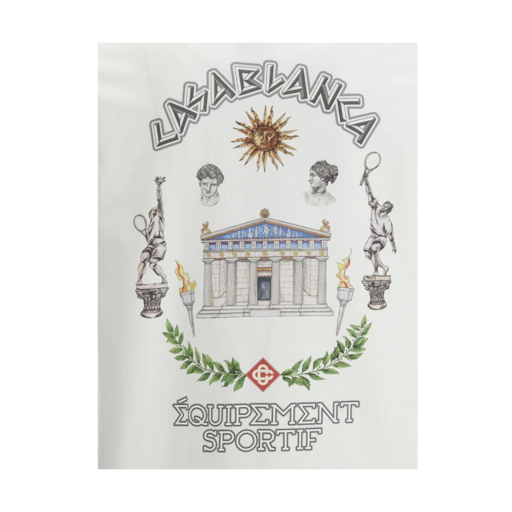 Casablanca Sporty Temple T-Shirt White Heren