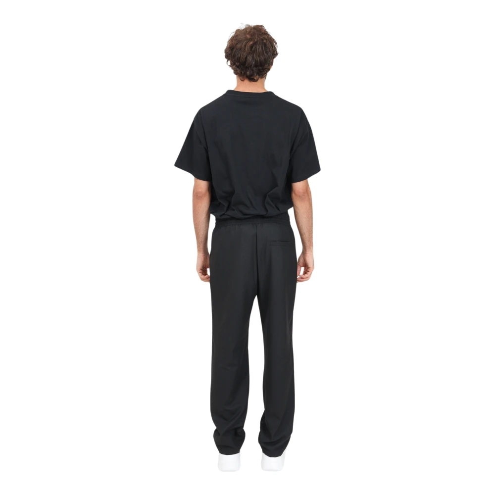 Just Cavalli Zwarte casual broek met logopatch Black Heren