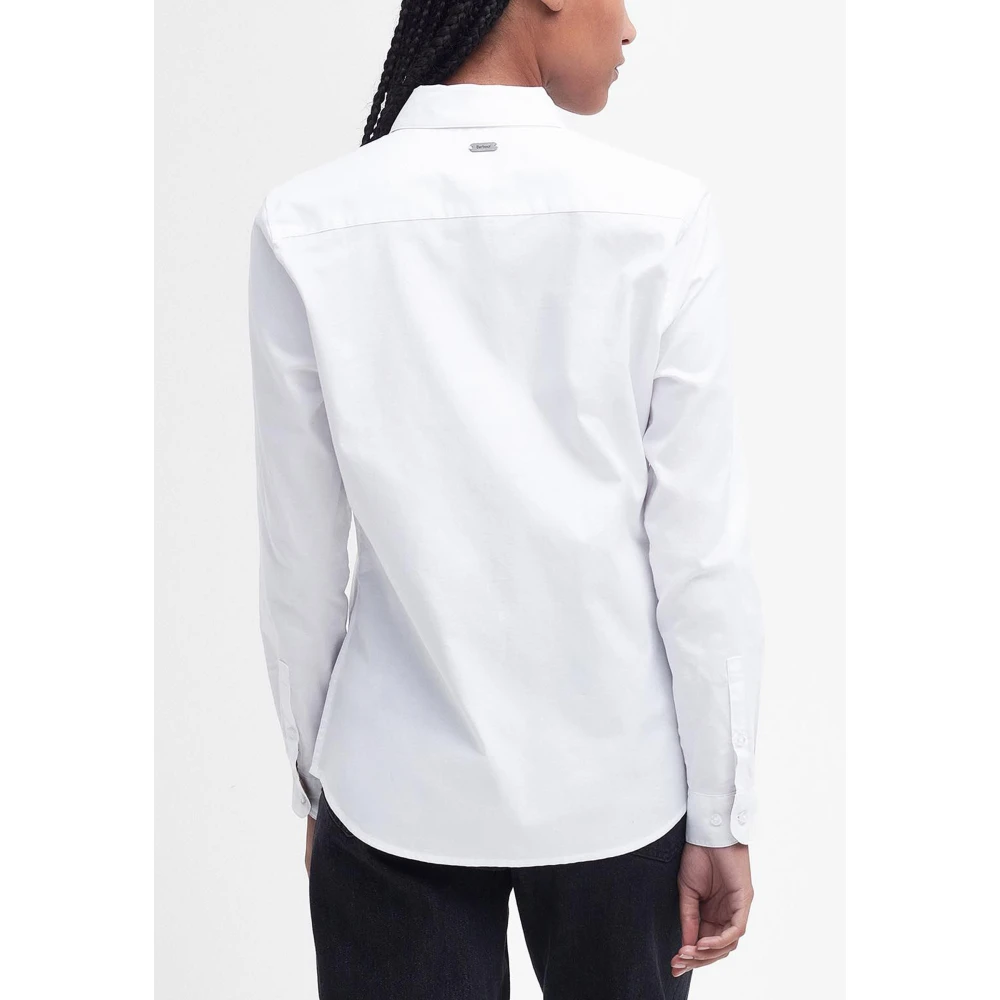 Barbour Vrouwelijke Oxford Katoenen Overhemd White Dames