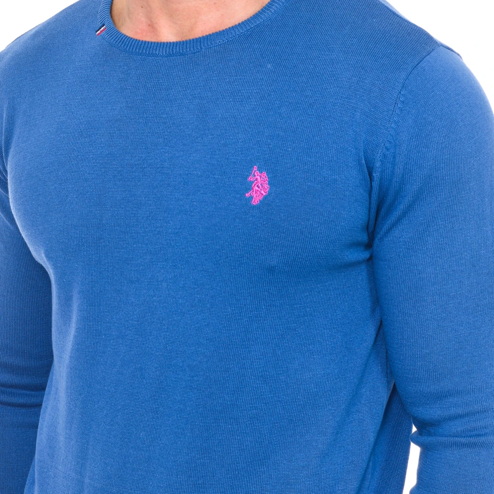 U.s. Polo Assn. Ronde Hals Lange Mouw Jersey Blue Heren