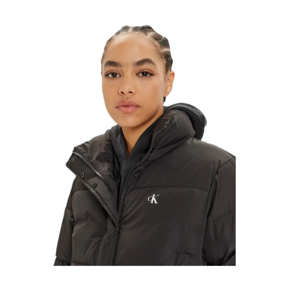 Calvin Klein Jeans Korte Pufferjas Black Dames