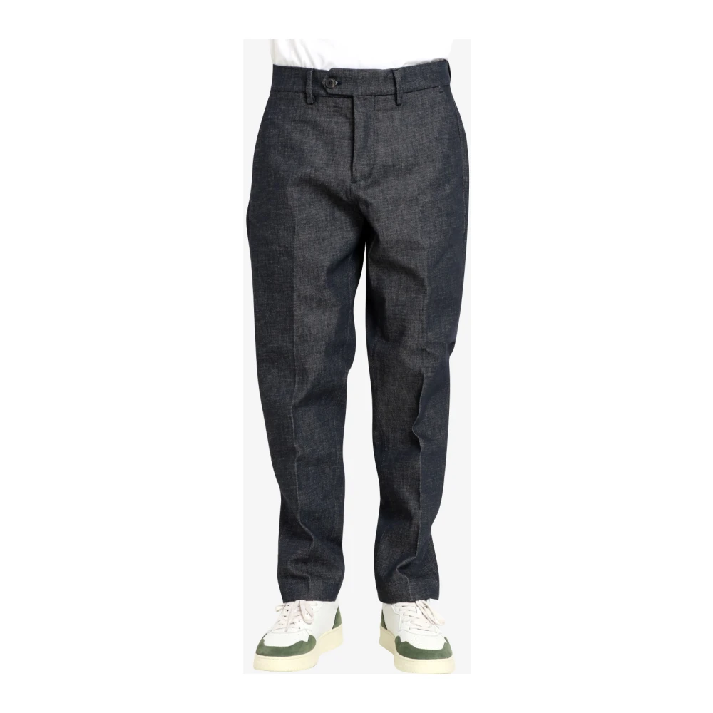 Roy Roger's Blauwe Katoenen Chino Wortelbroek Blue Heren