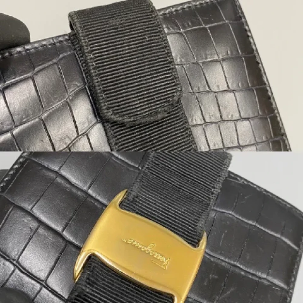 Salvatore Ferragamo Pre-owned Leather wallets Black Dames