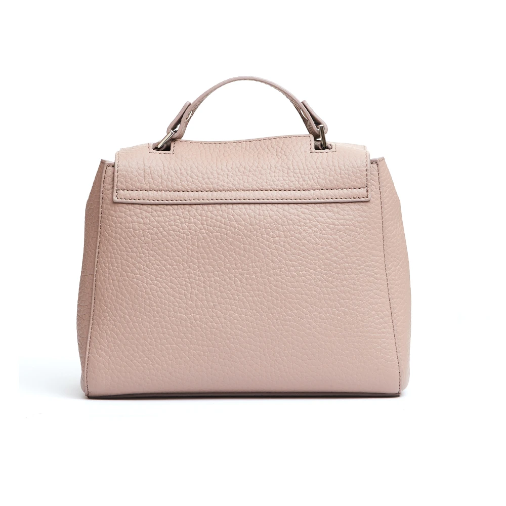 Orciani Cipria Handtas met Interne Schouderband Pink Dames