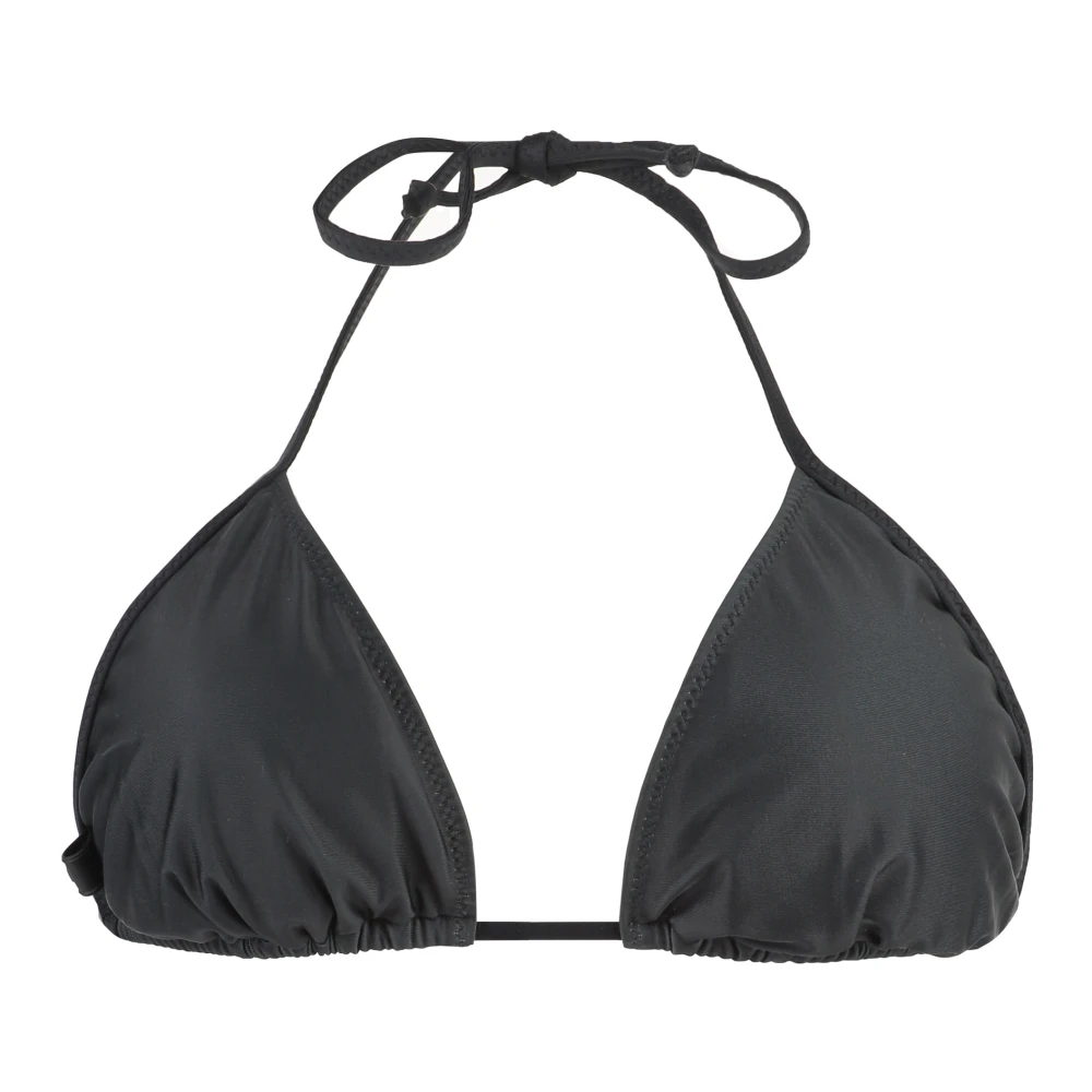 Ganni Verstelbare driehoekige bikinitop Black Dames