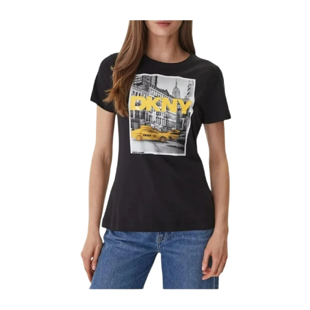 Dkny Black T-Shirts, Female, L, T-Shirt