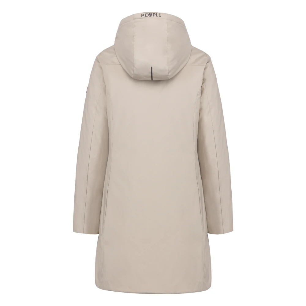 People of Shibuya Lange Parka met Wollen Voering Beige Dames