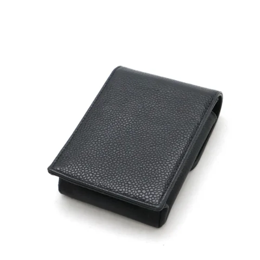 Chanel Vintage Pre-owned Leather home-office Black Dames
