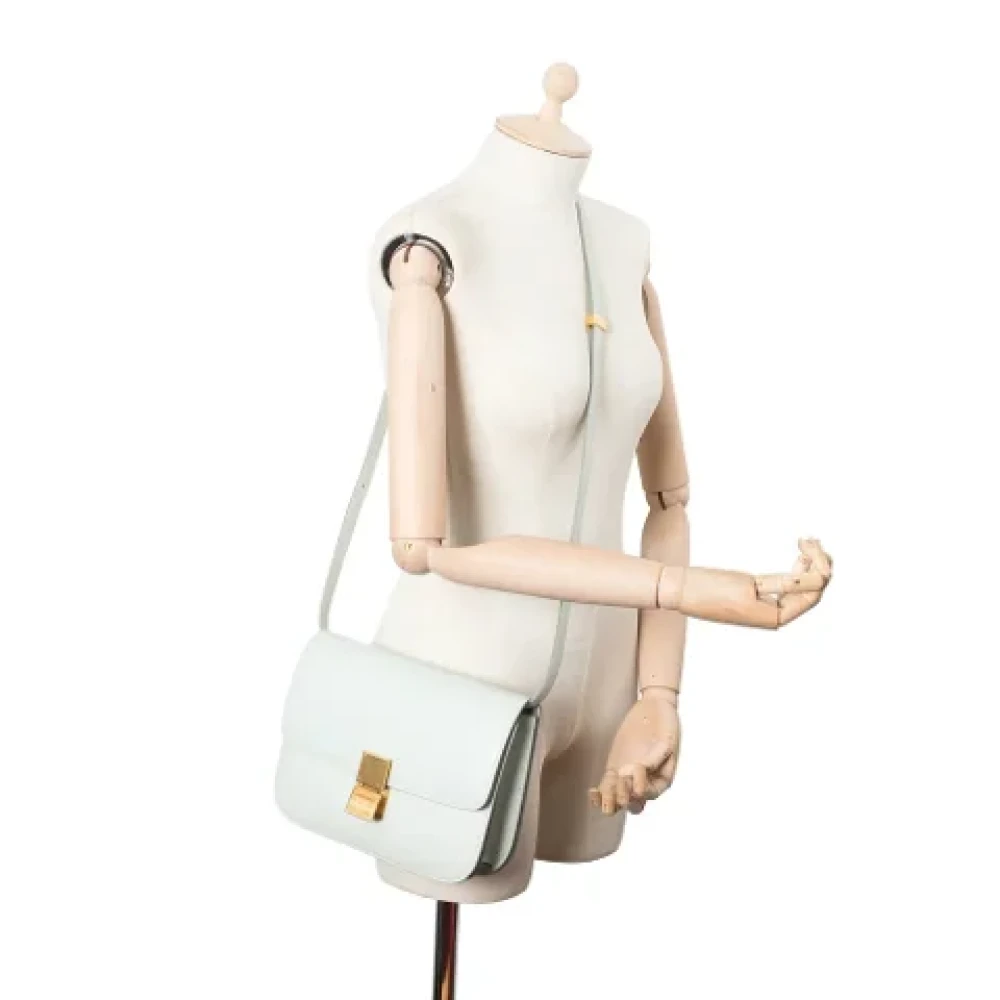 Celine Vintage Pre-owned Leather celine-bags Green Dames