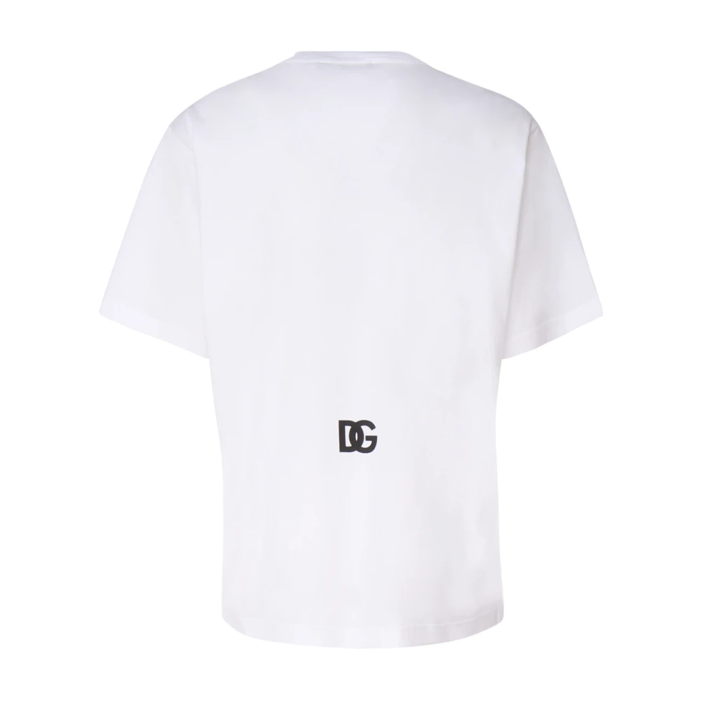 Dolce & Gabbana Witte T-shirts en Polos met 98% Katoen White Heren