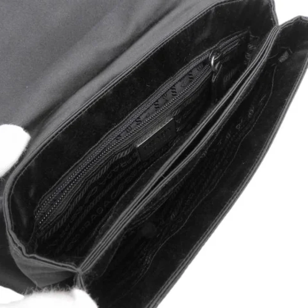 Prada Vintage Pre-owned Satin prada-bags Black Dames