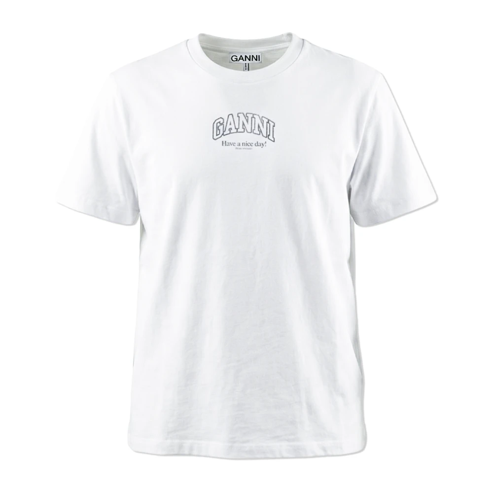 Ganni Donna Bianco T-Shirts